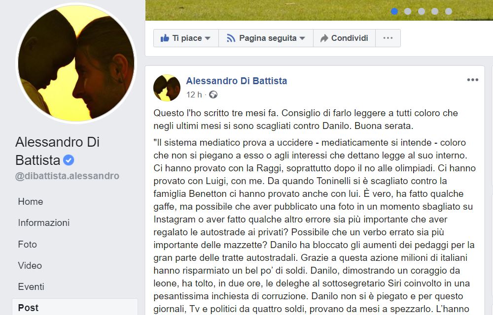 Alessandro Di Battista e il complotto che ha fatto fuori Toninelli article-post
