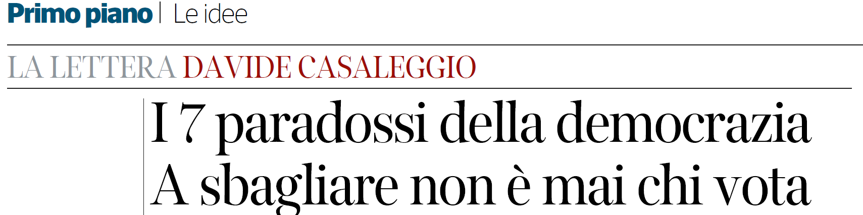 casaleggio corriere paradossi democrazia - 1