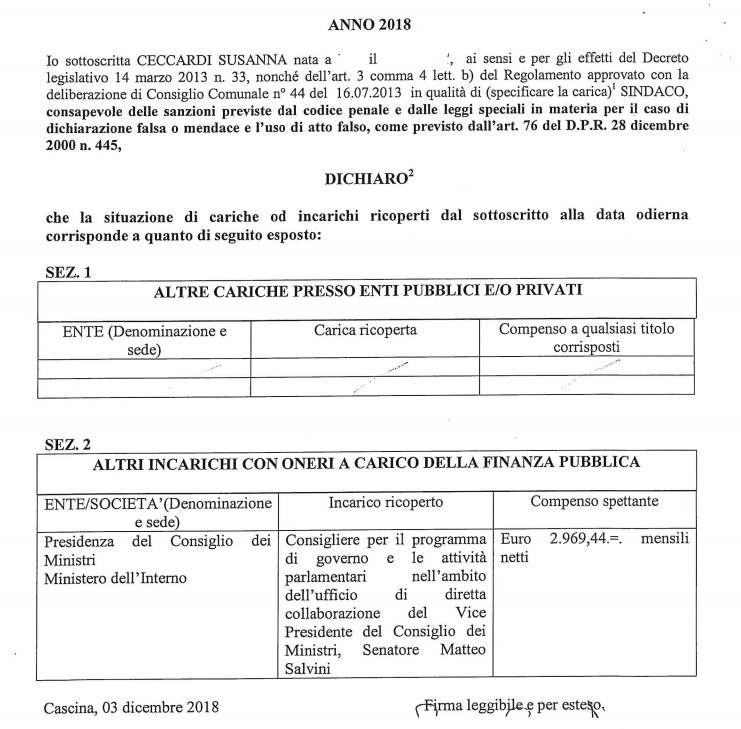 ceccardi doppio compenso sindaco consigliere salvini - 2