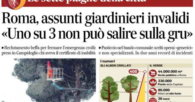 comune di roma giardinieri invalidi