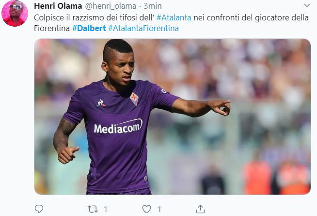 I cori razzisti contro Dalbert in Atalanta-Fiorentina article-post