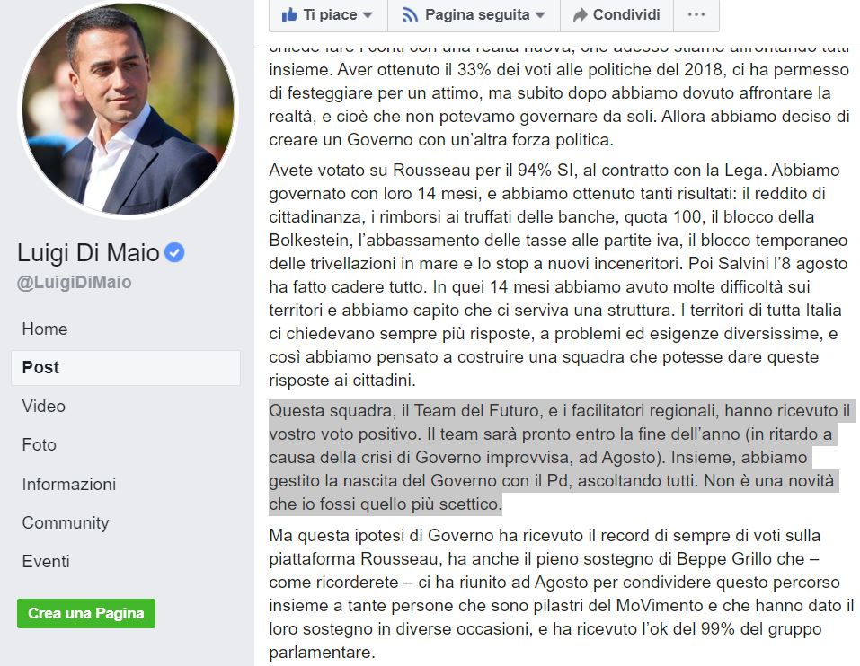 Di Maio risponde a Di Battista: «Io più scettico sul governo con il PD» article-post