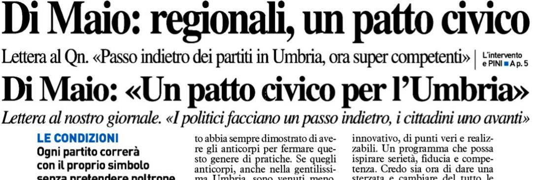 Patto Civico: l’alleanza elettorale M5S-PD in Umbria article-post