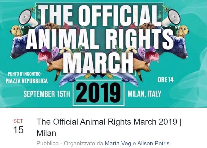 marcia per i diritti degli animali vegani milano 1