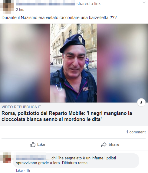 poliziotto barzelletta razzista roma - 4