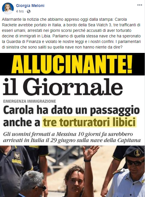 rackete torturatori giannini chiara salvini - 5