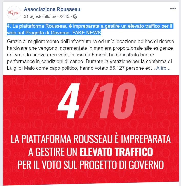rousseau down voto governo m5s-pd