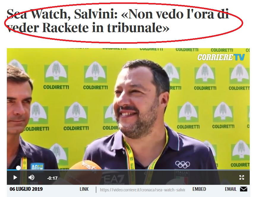 «Salvini? L’ho invitato a dibattere con Carola Rackete, mi ha detto che non poteva» article-post