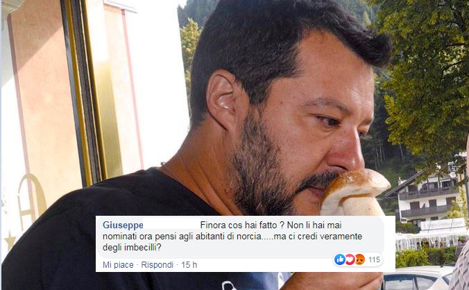 I terremotati masticano Salvini article-post
