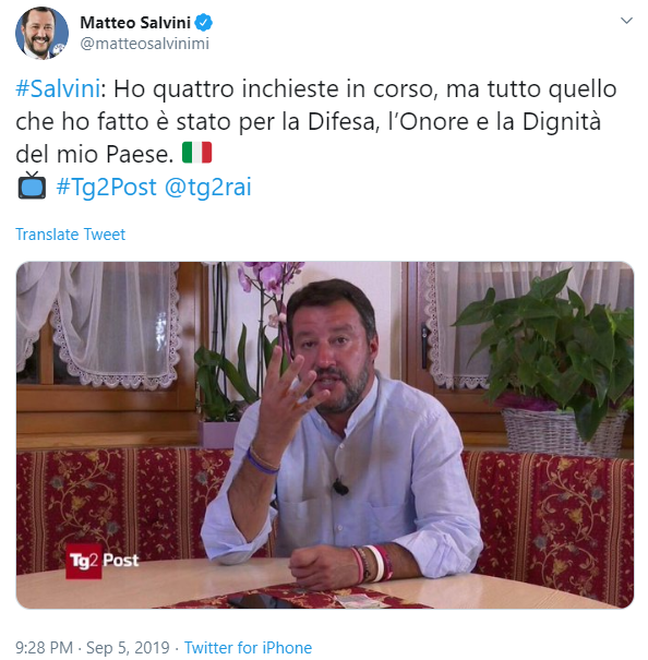 salvini tg2 post non risponde - 1