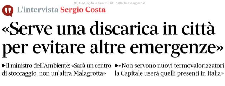 sergio costa discarica roma