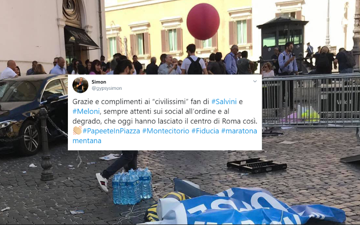 Ecco come lasciano Roma i sovranisti zozzoni article-post