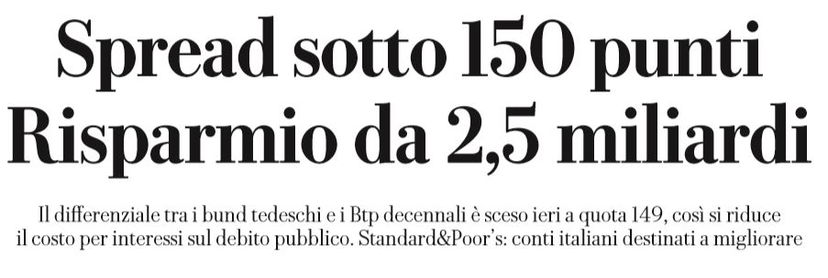 Spread in calo: 2,5 miliardi di risparmi da quando Salvini è andato article-post