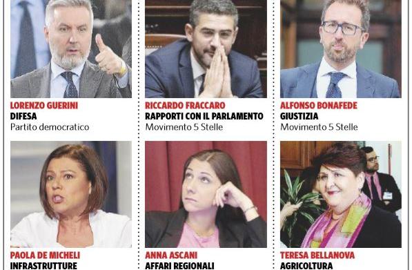 totoministri governo m5s-pd giallorosso