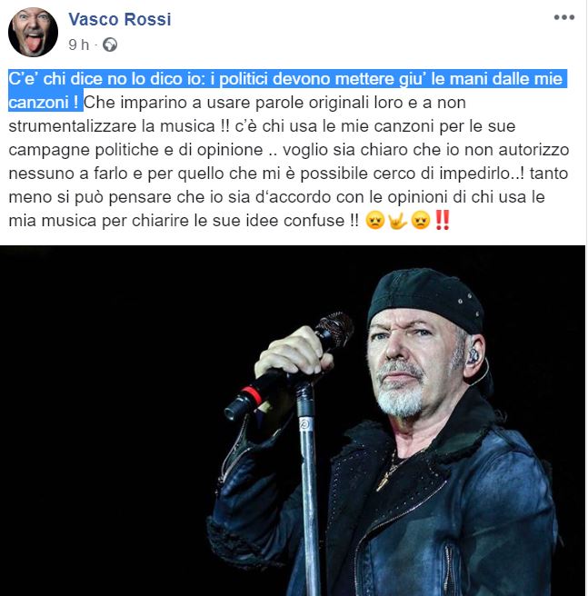 Vasco Rossi contro Gianluigi Paragone article-post