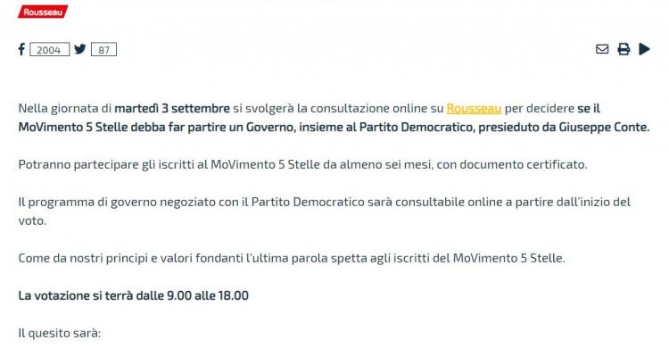 voto rousseau governo m5s-pd