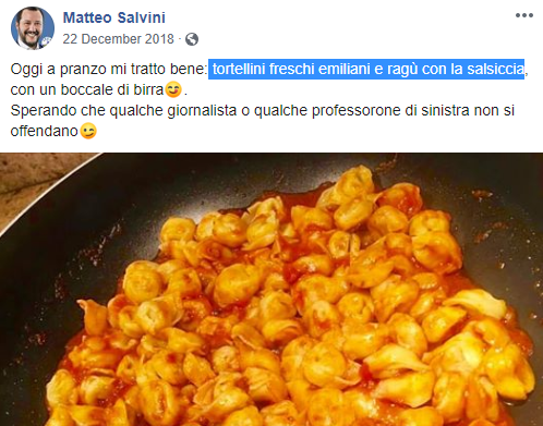 borgonzoni tortellini islam pollo - 3
