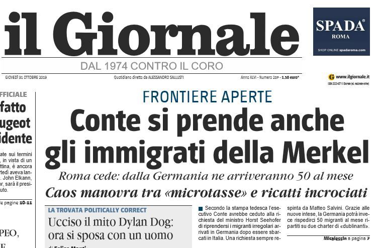 Il Giornale e la bufala di Conte che si prende gli immigrati dalla Germania article-post