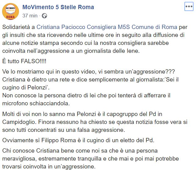 Cristiana Paciocco e Filippo Roma “cugino di Pelonzi” article-post