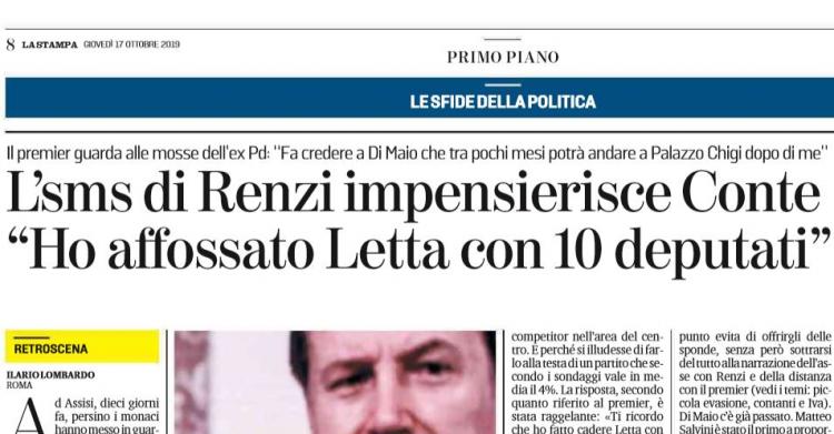 matteo renzi giuseppe conte
