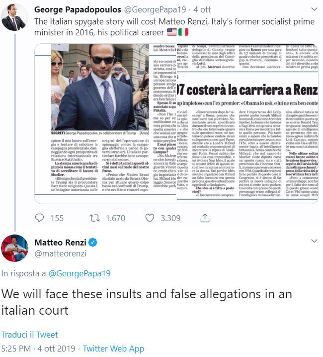 L’accusa di Papadopoulos a Renzi su Obama e Trump article-post