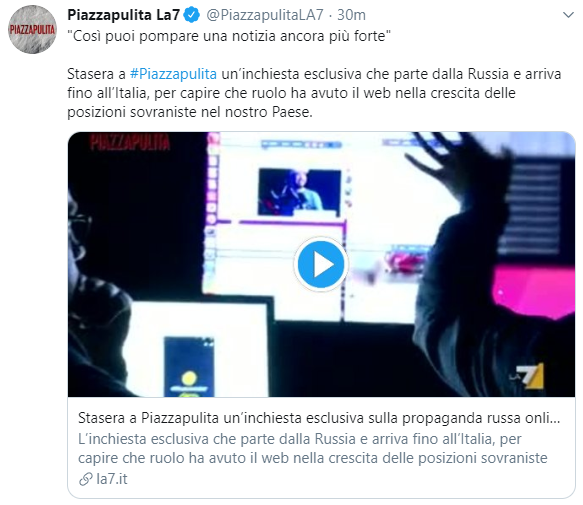piazzapulita formigli inchiesta fake news -1