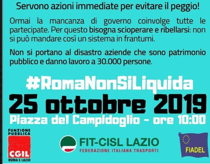 Venerdì 25 Ottobre: Lo Sciopero Di Oggi A Roma