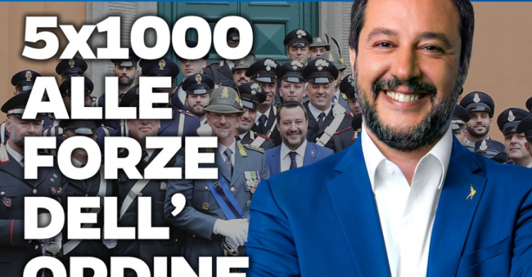 salvini 5x1000 polizia - 1
