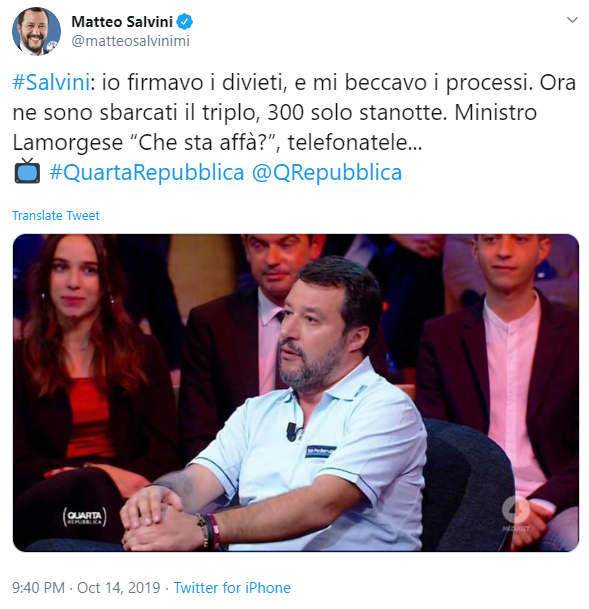 salvini sbarchi quarta repubblica ocean viking - 2