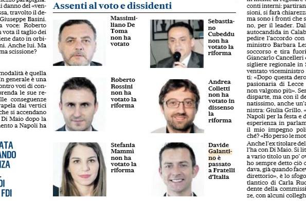 scissione m5s grillini