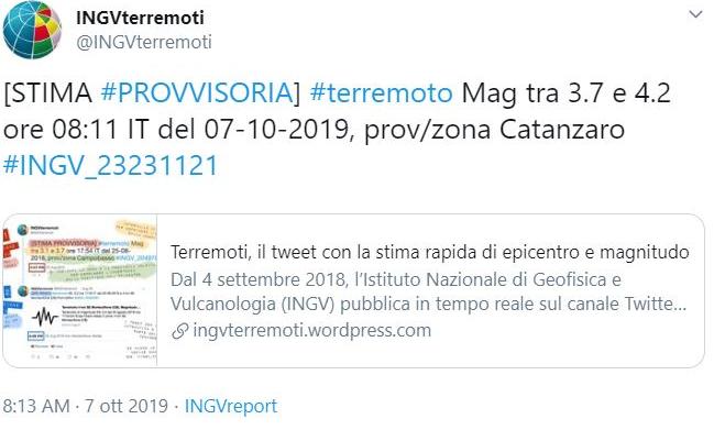 terremoto calabria catanzaro