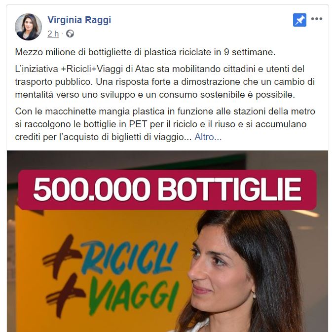 virginia raggi ama roma metropolitane