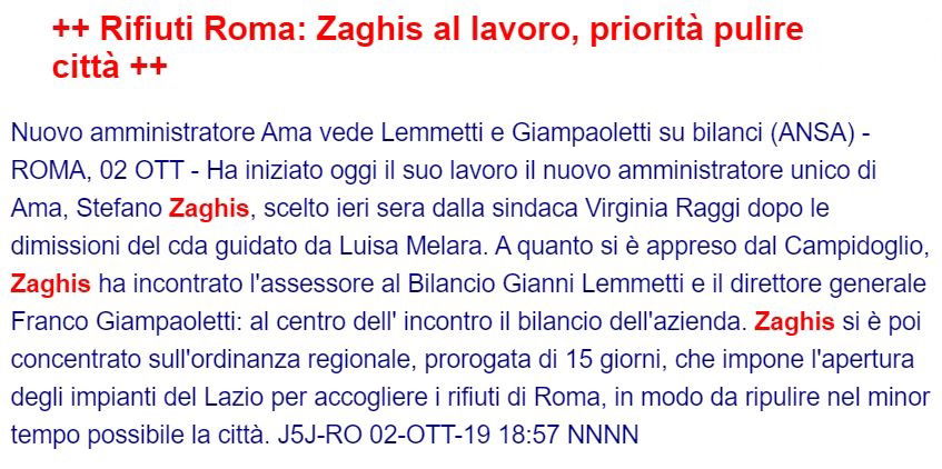 Per Zaghis all’AMA è l’ora delle decisioni irrevocabili: «Pulire la città» article-post