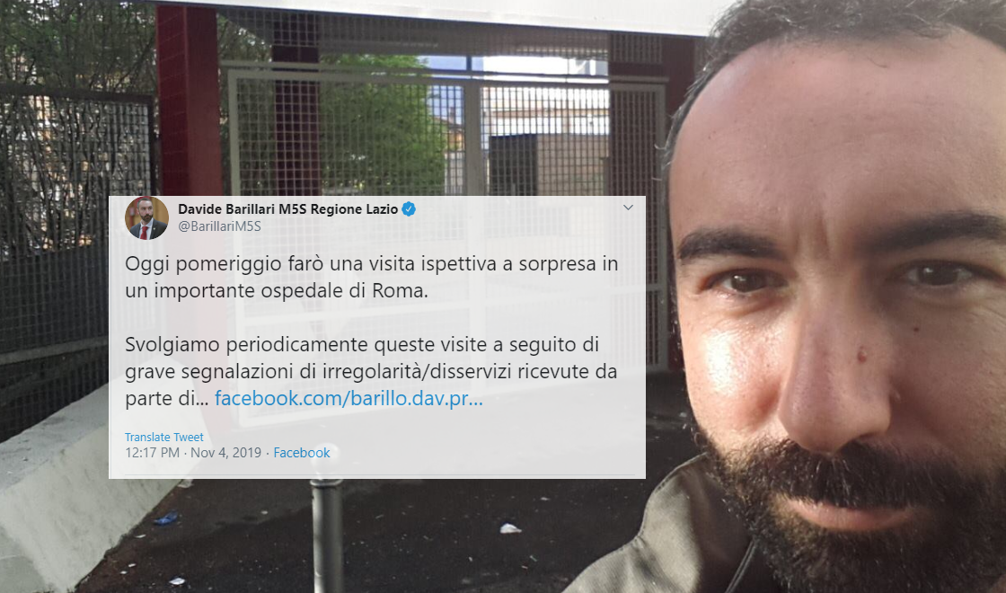 Davide Barillari e le “ispezioni a sorpresa” annunciate sui social article-post