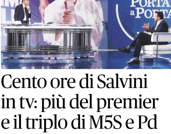 Le cento ore di Salvini in tv article-post
