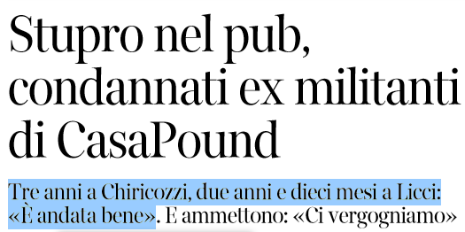 Gli ex di Casapound condannati per stupro che esultano: «Ci è andata bene» article-post