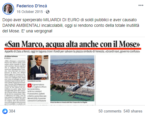 d'inca m5s mose venezia -2