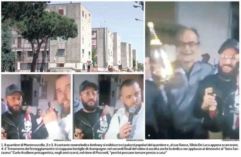 La festa per i camorristi nel quartiere Monteruscello a Pozzuoli article-post