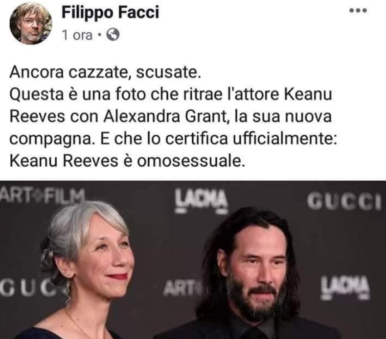 Filippo Facci, Keanu Reeves e la sindrome di Belen article-post