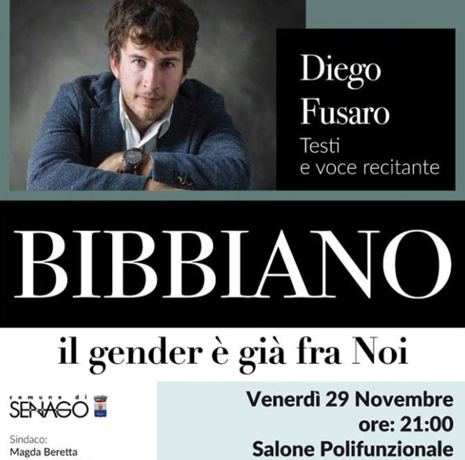 Fusaro e il complotto del gender dietro il caso di Bibbiano. A teatro, grazie alla Lega article-post