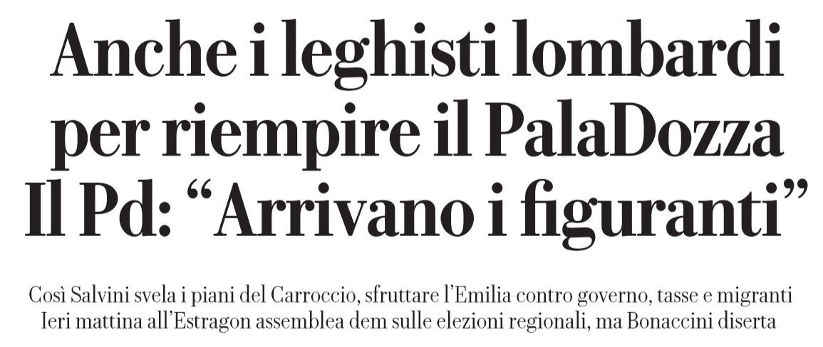 Ecco come Salvini riempe il PalaDozza: porta i figuranti lombardi a fare numero per la Borgonzoni in Emilia article-post