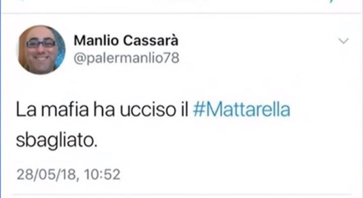 manlio cassarà hater mattarella
