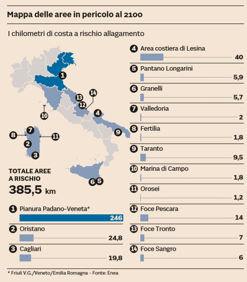 mappa aree pericolo allagamento