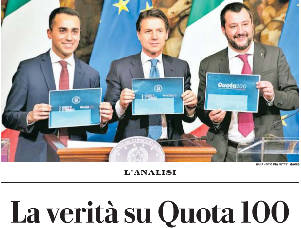La verità su Quota 100: come Salvini, Di Maio e Conte hanno distrutto posti di lavoro article-post