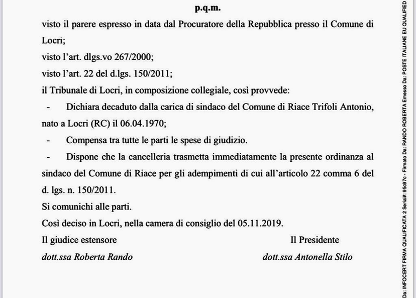 Antonio Trifoli: il sindaco di Riace dichiarato decaduto dal tribunale di Locri article-post