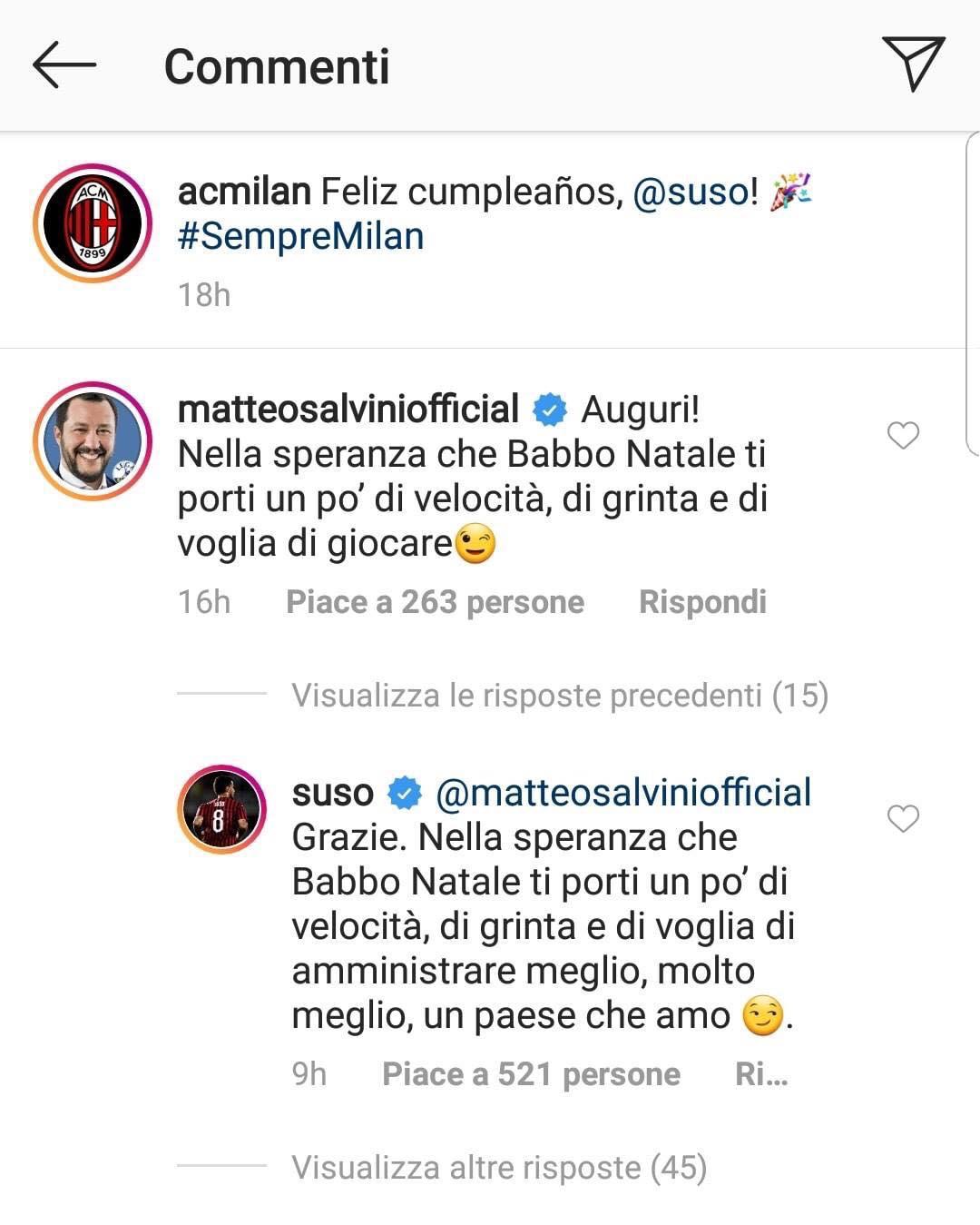 La risposta di Suso che fa a pezzetti Salvini article-post
