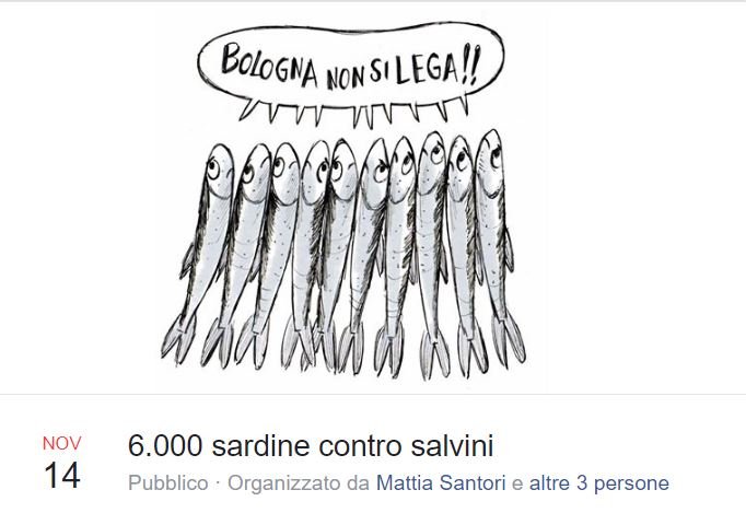 Risultati immagini per Le sardine non si fermano.