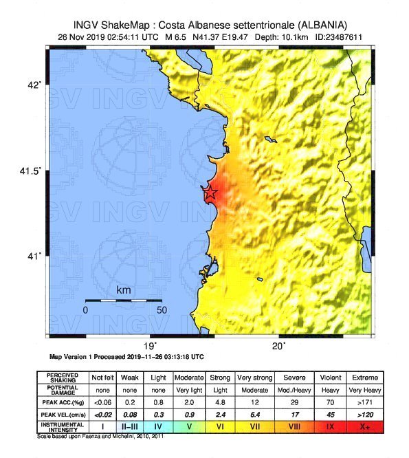 terremoto puglia albania 26 novembre 2019 1