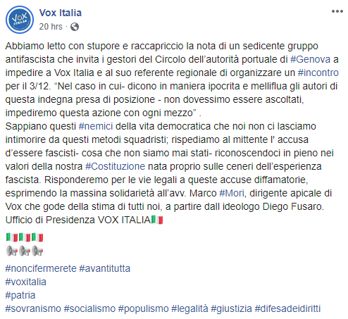 vox italia genova fascisti cap portuali - 1