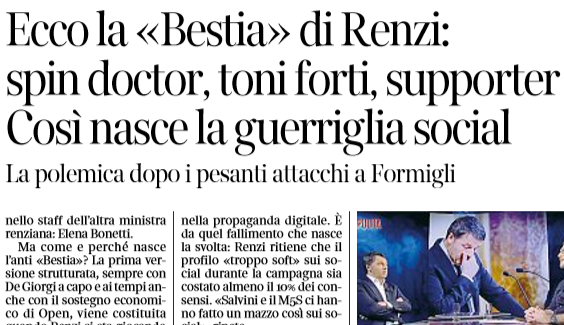 Il Corriere della Sera e la «Bestia» di Renzi article-post